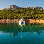 Boats off Moni island