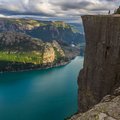 Climb to Preikestolen, or 'Pulpit Rock' – a steep cliff above Lysefjorden