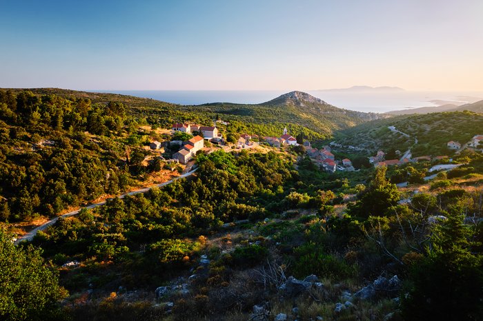 Brusje. one of the older villages on the island of Hvar