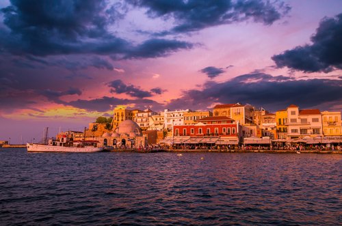 The old port of Chania, built by Venetians in the 14th century