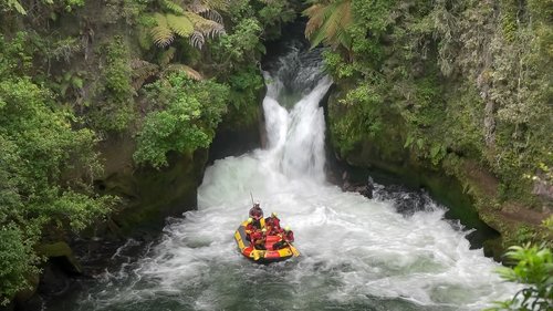 White water rafting near Rotorua in the spring months is especially exhilarating