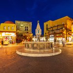 Hippocrates fountain in the Old Town square