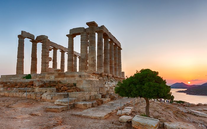 Sunset at the Temple of Poseidon, Sounion