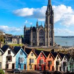 Brightly painted houses in the seaside town of Cobh