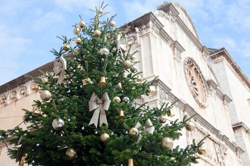 Dubrovnik's Old Town decorated for Christmas