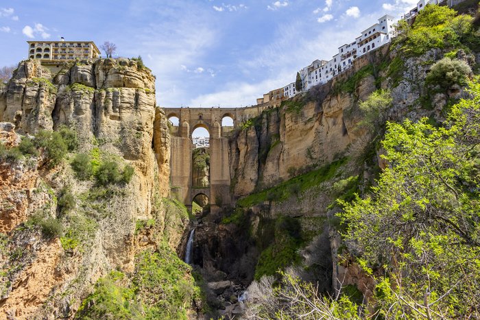 Bridge spanning the gorge in Ronda, Spain
