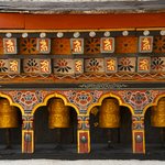 Prayer wheels in Bhutan