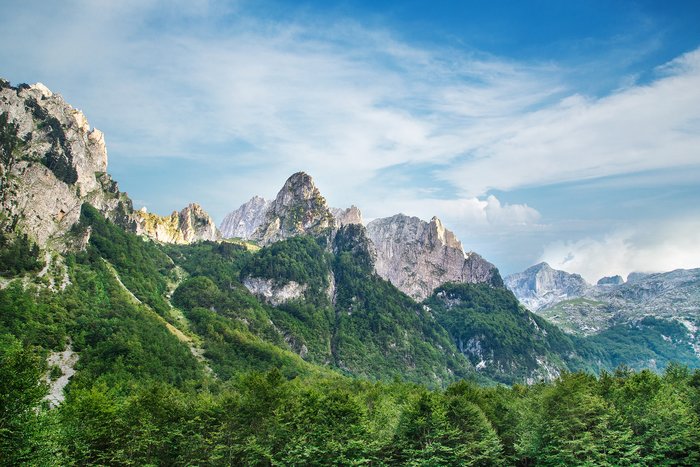 View of the Prokletije Mountains