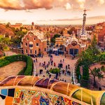 Sweeping views over Barcelona from the Modernist Parc Güell.