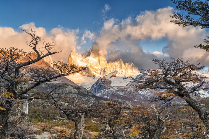 Scenic view of Patagonia's Mount Fitz Roy