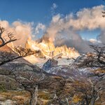 Scenic view of Patagonia's Mount Fitz Roy