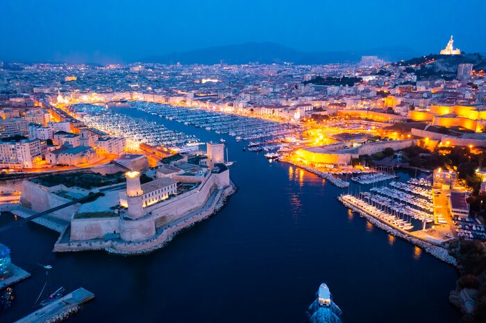 Aerial view of Marseille, southern France