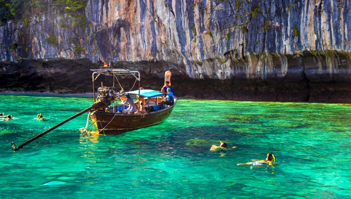 Enjoy plenty of time for swimming and snorkeling while staying in Phuket, Krabi, and Ko Phi Phi