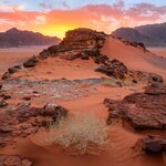Sunrise over the Wadi Rum