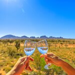 Cheers to your fabulous honeymoon adventure against the backdrop of Uluru
