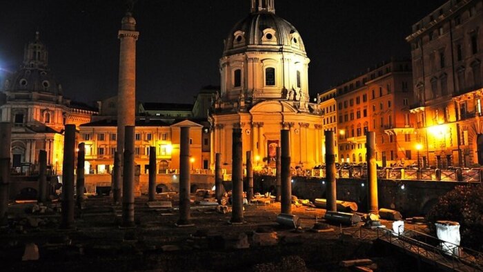 Rome by night in Golf Cart