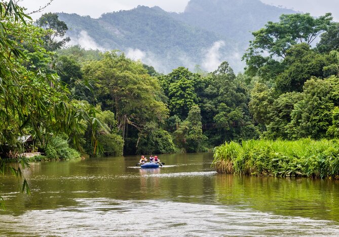 The adventure starts on day one with a rafting trip down the Kelani River