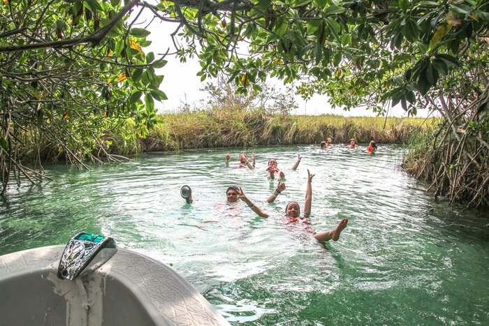 Swimming in a Yucatán jungle