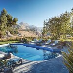 Lounge poolside with views of Colca Canyon on a southern Peru luxury adventure (photo courtesy of Belmond Las Casitas)