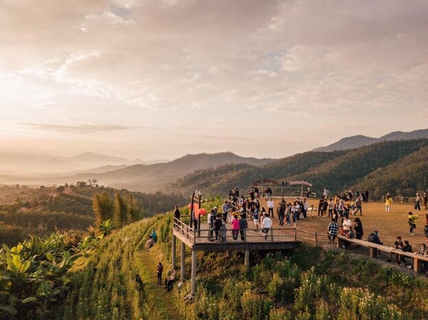 Pai - Sunrise at Yuan Lai Viewpoint - Bamboo Rafting at Tham Lod Cave - Ban Jabo Village - Sai Ngam Hot Spring