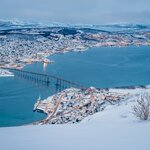 Wintry polar dusk in Tromsø
