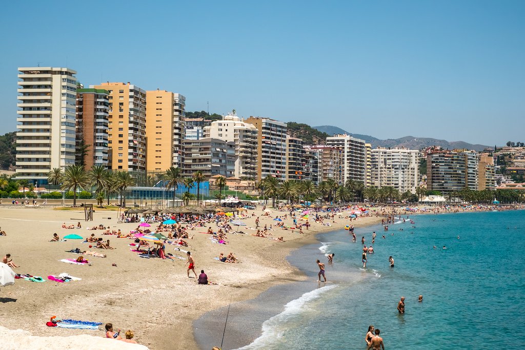 The beaches of Málaga