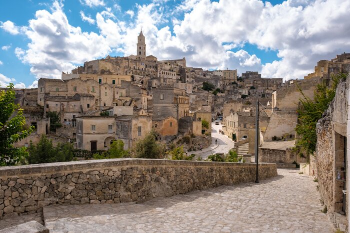 Explore the ancient stone streets of Matera in Italy's south during the spring months
