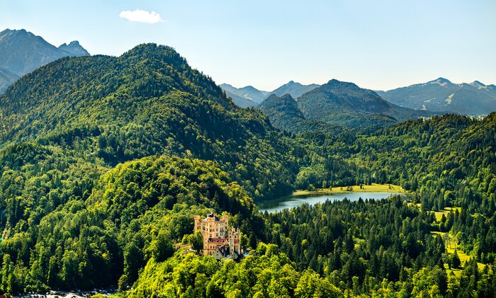 Hohenschwangau Castle in the Bavarian Alps