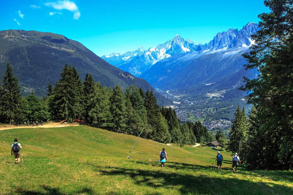 Hiking above Les Houches