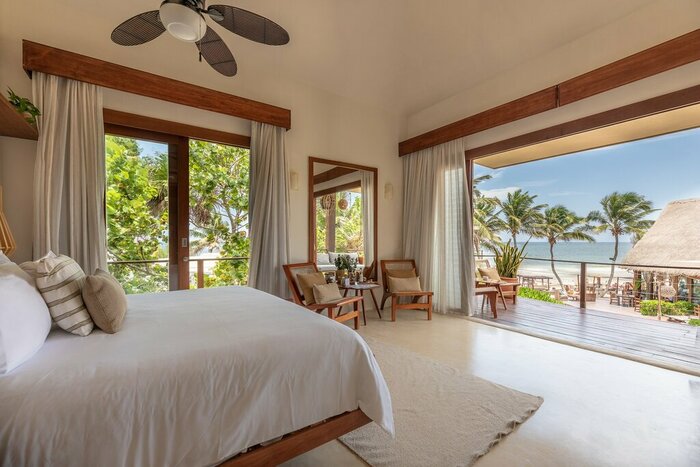 You can't get much closer to the beach than at your luxury boutique hotel in Tulum (photo courtesy of La Zebra Colibri)