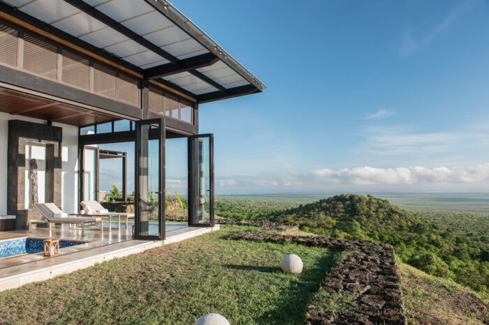 Escape to an eco-friendly luxury retreat with views across Isla Santa Cruz (photo courtesy of Pikaia Lodge)