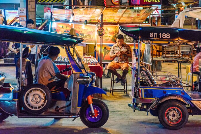 Indulge the senses wandering Chiang Mai's buzzy markets and Night Bazaar, pictured here