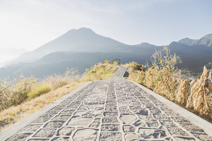 A road to the village of San Juan Laguna on Lake Atitlán