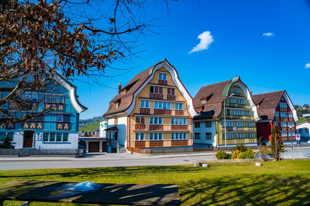 Colorful houses at Appenzell Village
