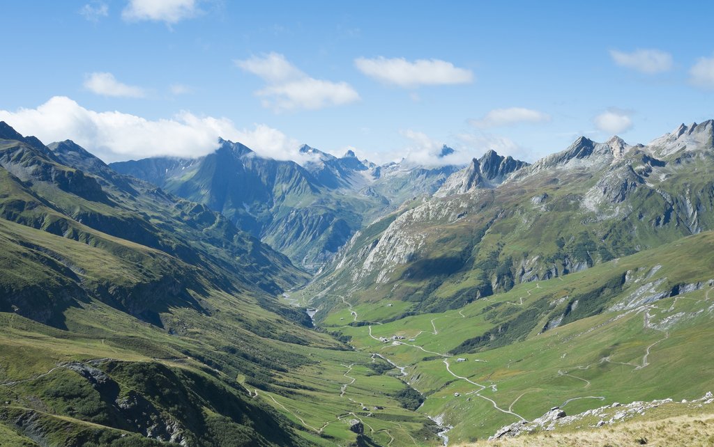 Ville des Glaciers with Les Chapieux in the background