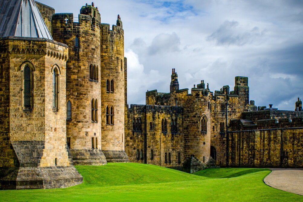 Alnwick Castle Historic Stone Architecture in Northumberland England