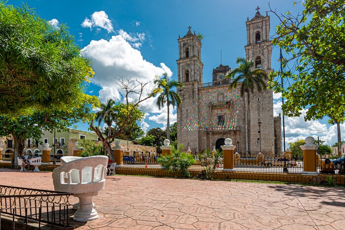 Town square of Valladolid, Mexico