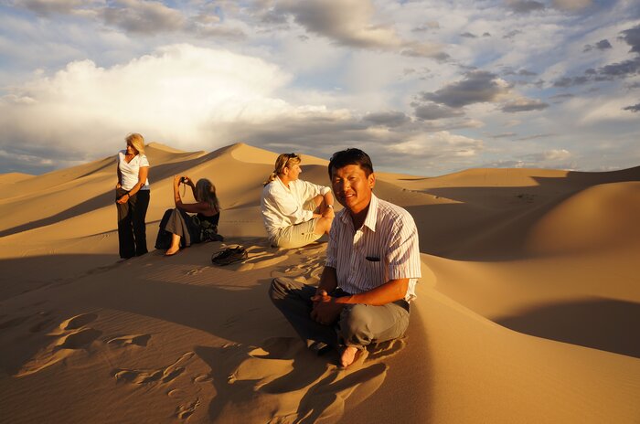 Stunning Khongor sand dunes (from Bayanzag)