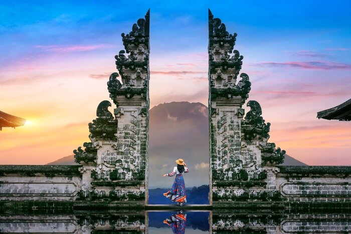 Explore Pura Lempuyang Luhur to see the iconic "Gateway to Heaven"