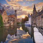 Rozenhoedkaai and Dijver river canal, Bruges' most popular photo hot spot