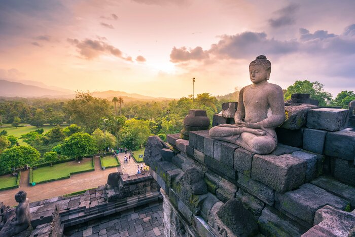 Borobudur temple on the island of Java 