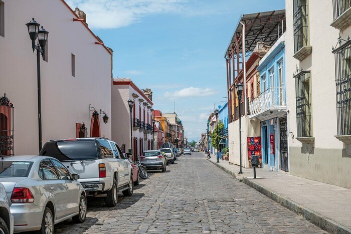 Quiet street in Oaxaca