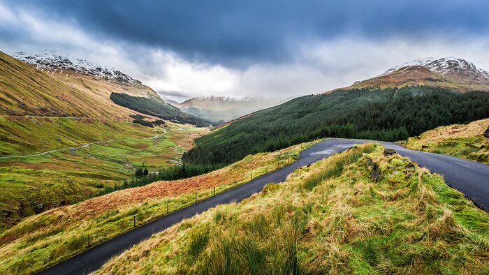 Late autumn is ideal for peaceful, self-guided road trips in the Scottish countryside