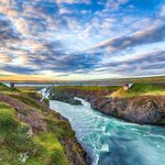 Skjalfandafljot river near Godafoss waterfall, Iceland