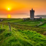 Sunset over Doonagore Castle in Doolin