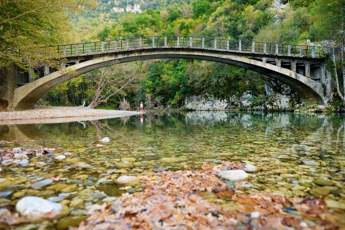 A bridge in the Zagori region of Northern Greece, between Corfu and Thessaloniki
