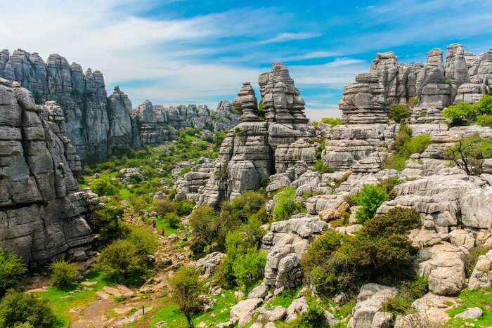 Drive through Andalusia and stop to check out the prehistoric rocky landscape of Torcal de Antequera