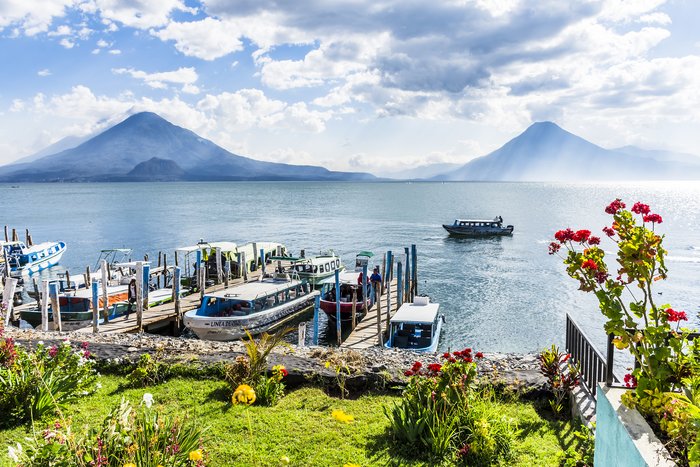 The view over Lake Atitlan from Panajachel