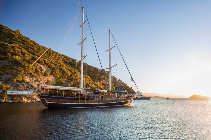 Cruise along the Turkish coastline known as the Turkish Coast