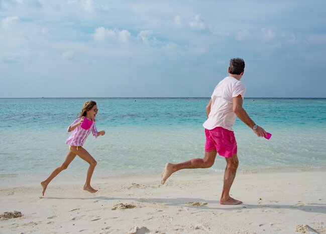 Swim and play with your kids on the beautiful beaches of Indonesia